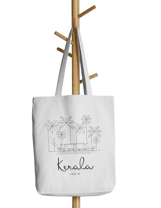 Kerala (B) - 100% Cotton Zipper Tote Bag