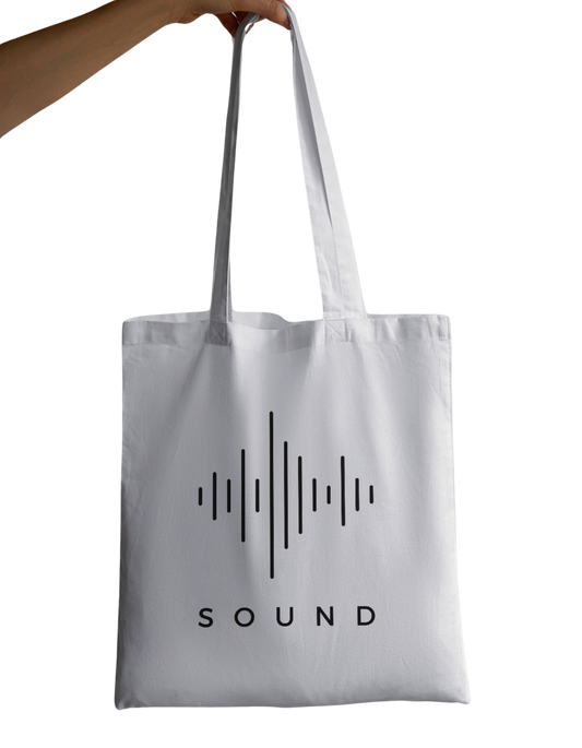 Sound (B)- 100% Cotton Zipper Tote Bag