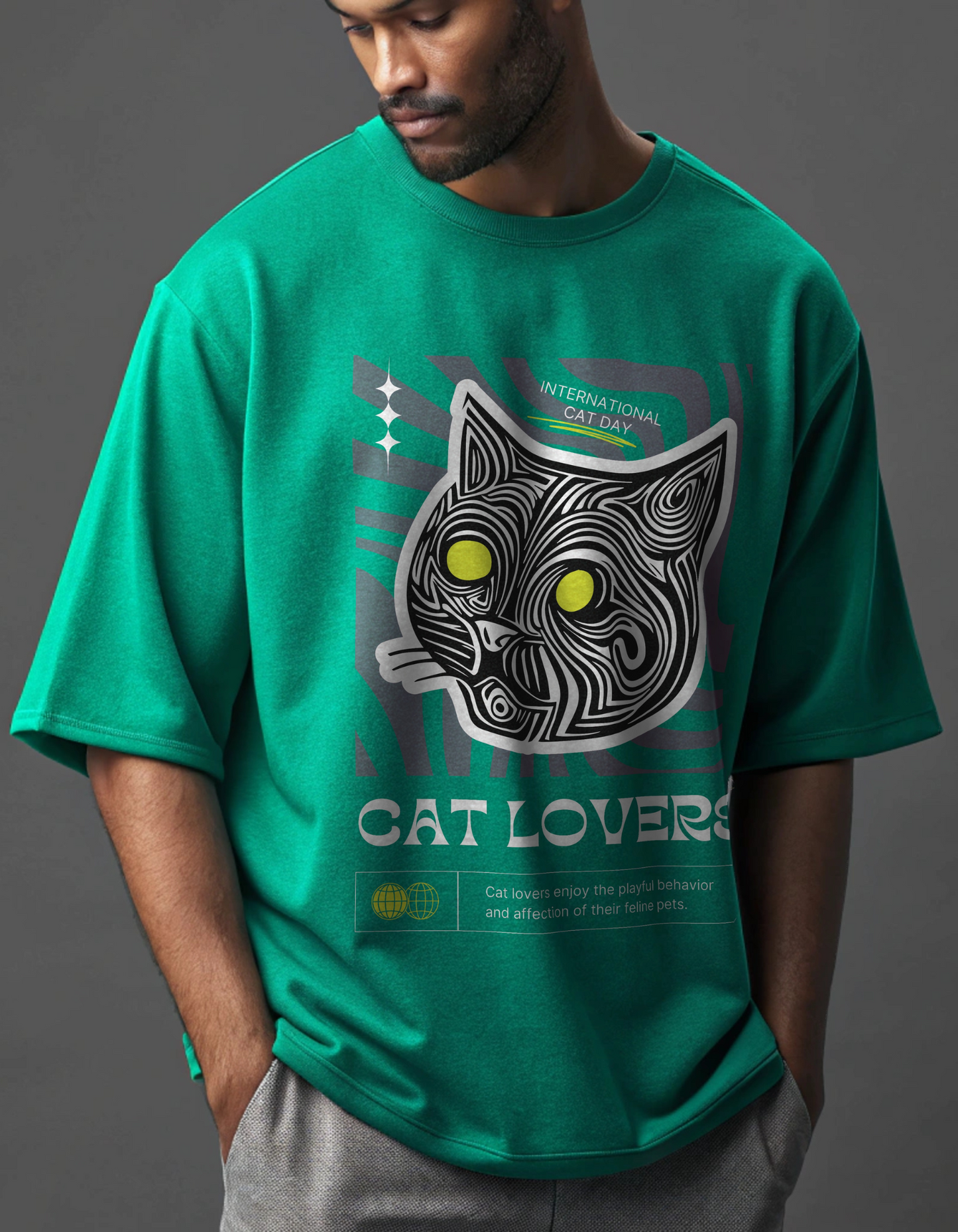 Cat Lover - TERRY Oversized Tees [Unisex]