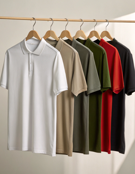 Plain Polo Cotton Tee[Unisex] 220 GSM