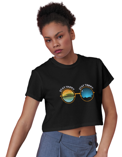 Stay Happy & wild! - FEMALE Crop Top